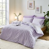Sassy B Bela/svetlo vijolična enojna posteljnina 135x200 cm Stripe Tease – | Shoptok.si