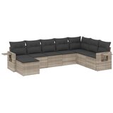 vidaXL 8-dijelni set vrtnih sofa od poliratana s jastucima svjetlosivi | shoptok.hr