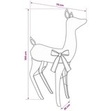  3D Božićni irvas LOVIISA 110 LED lampica Topla bijela - Zlatna tkanina 70 x 26 x 100 cm | shoptok.hr