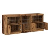 Konzola stranska omarica z LED lučmi Stari les 162x37x67 cm Inženirski les | Shoptok.si