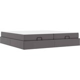 vidaXL Posteljni okvir z vzmetnico Siva 200 x 200 cm Umetna koža, (5000069779) | Shoptok.si