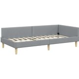  Kutni okvir kreveta Svijetlo siva 90 x 200 cm tkanina | shoptok.hr