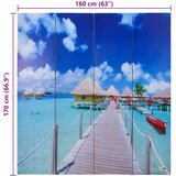  Sklopiva sobna pregrada s uzorkom plaže 160 x 170 cm | Eponuda.ba