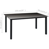  7-dijelni vrtni blagovaonski set crni | shoptok.hr