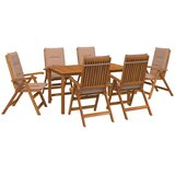  7-dijelni vrtni blagovaonski set 7 kom. Prirodna | shoptok.hr