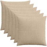  Presvlaka za jastuk 6 pcs ALMELO Sivosmeđa 70 x 70 cm Kord | shoptok.hr