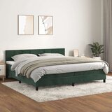  Box spring postelja z vzmetnico temno zelena 200x200 cm žamet, (20901167) | Shoptok.si