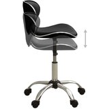  323674 Salon Spa Stool Black Faux Leather | shoptok.hr