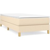 Maison Chic Box spring postelja - Vzmetna postelja z vzmetnico krem 80x200 cm blago SL19017, (21885424) Cene