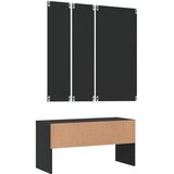  Set namještaja za hodnik crni od konstruiranog drva | shoptok.hr