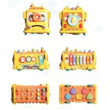 Woopie dječji interaktivni Montessori obrazovni autobus 6u1 čekić činele +18 m | shoptok.hr