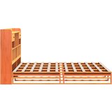  Krevet s regalom za knjige bez madraca 200x200 cm od borovine | shoptok.hr