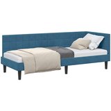  Kutni okvir kreveta s uzglavljem Plava 80 cm x 200 cm Baršun | shoptok.hr