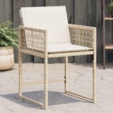 Maison Chic Vrtni stoli - Stol za vrt z blazinami 4 kosi bež poli ratan JS2213, (21876742) | Shoptok.si