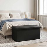  Sklopiva klupa za pohranu Crna 180 kg 80 L 77 x 38 x 38 cm PVC | shoptok.hr