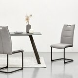 CARRYHOME nihajni stol, kovina, tekstil siva, črna | Shoptok.si