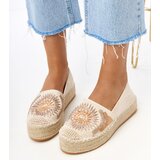 Gemre Beige embroidered platform espadrilles Lorina | shoptok.hr