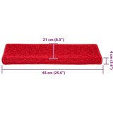 Prostirke za stepenice 30 kom 65x21x4 cm crvene | shoptok.hr