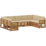 vidaXL Kotna sedežna garnitura z blazino 7 pcs Naravna, (5000272387) Cene