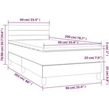  Krevet s oprugama i madracem tamnosmeđi 90 x 200 cm od tkanine | shoptok.hr