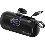 Forever Zunanja baterija 5000 mAh Lightning priključek + integriran kabel USB C, Črna, (5000062451) Cene