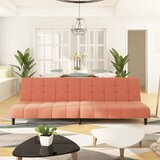  The Living Store Kavč dvosed z ležiščem roza žamet - Raztegljiv Kavč, (21495100) | Shoptok.si