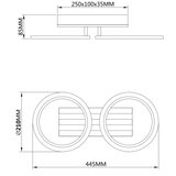 Globo STROPNA LED-SVETILKA BLEVINS 3000/4200/6000 K 230 V | Shoptok.si