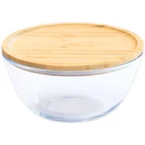 Pebbly Steklena posoda z bambusovim pokrovom - 1,6 l