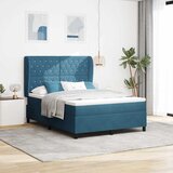  Krevet s opruga kutije Tamno plava 200 x 160 cm Baršun | shoptok.hr