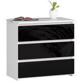 AKORD NOČNA OMARICA CL3 60 cm BELE / ČRNE SIJAJNE, (21714079) | Shoptok.si