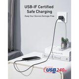 Anker pleteni USB-C na USB-C kabel 240W 0.9m, črn | Shoptok.si