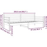 vidaXL Dnevni krevet bez madraca 80 x 200 cm od masivne borovine | shoptok.hr