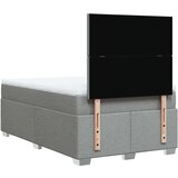 vidaXL Boxspring postelja z vzmetnico svetlo siva 120x190 cm blago | Shoptok.si