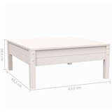  Vrtna sedežna garnitura 3-delna z blazinami bela trdna borovina, (20665017) | Shoptok.si