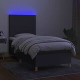  Krevet box spring s madracem LED tamnosivi 100x200 cm tkanina | shoptok.hr