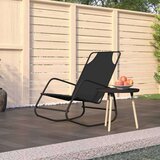  Gugalni ležalnik črn jeklo in tekstil, (20662491) | Shoptok.si