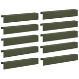 Profil za rubove vrta 10 kom. 100 x 15 x 15 cm Čelik - Maslinastozelena 100 x 15 x 15 cm 10 | shoptok.hr