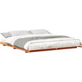  Krevet s daskama Voštano smeđa 200 x 200 cm Masivna borovina | shoptok.hr
