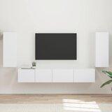  Set TV komoda 4 kom. Bijelo Konstruirano drvo | shoptok.hr