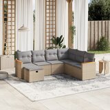 vidaXL 7-dijelni set vrtnih sofa s jastucima bež od poliratana | shoptok.hr