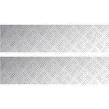  Stepenica Pravokutni 2 pcs Srebrno 100 x 25 cm Aluminij | shoptok.hr