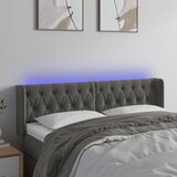 vidaXL LED uzglavlje tamnosivo 147x16x78/88 cm baršunasto Cijene