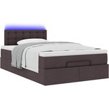  Okvir za krevet s madraca tamnosmeđi 120x190 cm od tkanine | shoptok.hr
