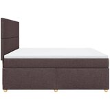  Krevet s oprugama i madracem tamnosmeđi 200x200 cm od tkanine | shoptok.hr
