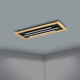 Eglo LED plafonjera Tirrenara, 2 x 9,2 W, drvo/crna/bijela, 78 cm, 900604 | shoptok.hr