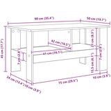  Kava Stol Staro drvo 90 x 50 x 45 cm Konstruirano drvo | shoptok.hr