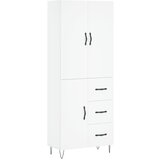 Maison Chic Visoka omara - Komoda - Predalnik bela 69,5x34x180 cm inženirski les, (21718733) Cene
