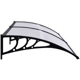  Nadstrešnica za vrata crna i prozirna 200 x 80 cm PC | shoptok.hr
