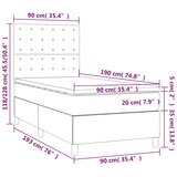 Box spring krevet s madracem tamnozeleni 90x190 cm baršunasti | shoptok.hr