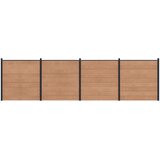 PANEL ograde 4 pcs WPC i aluminij Smeđa | shoptok.hr
